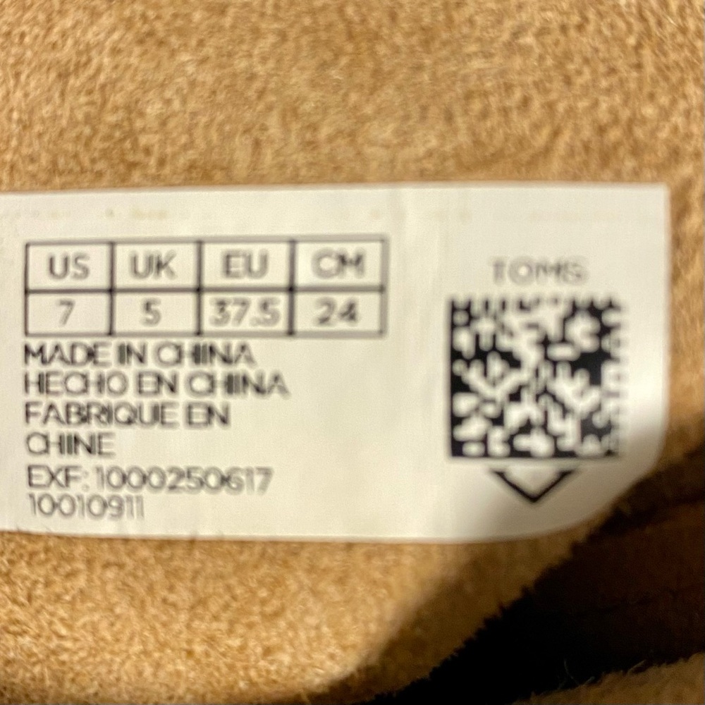 Toms Mila Toffee Suede Ankle Boots Size 7 Pull On Leather Lacing Detail - Picture 12 of 12